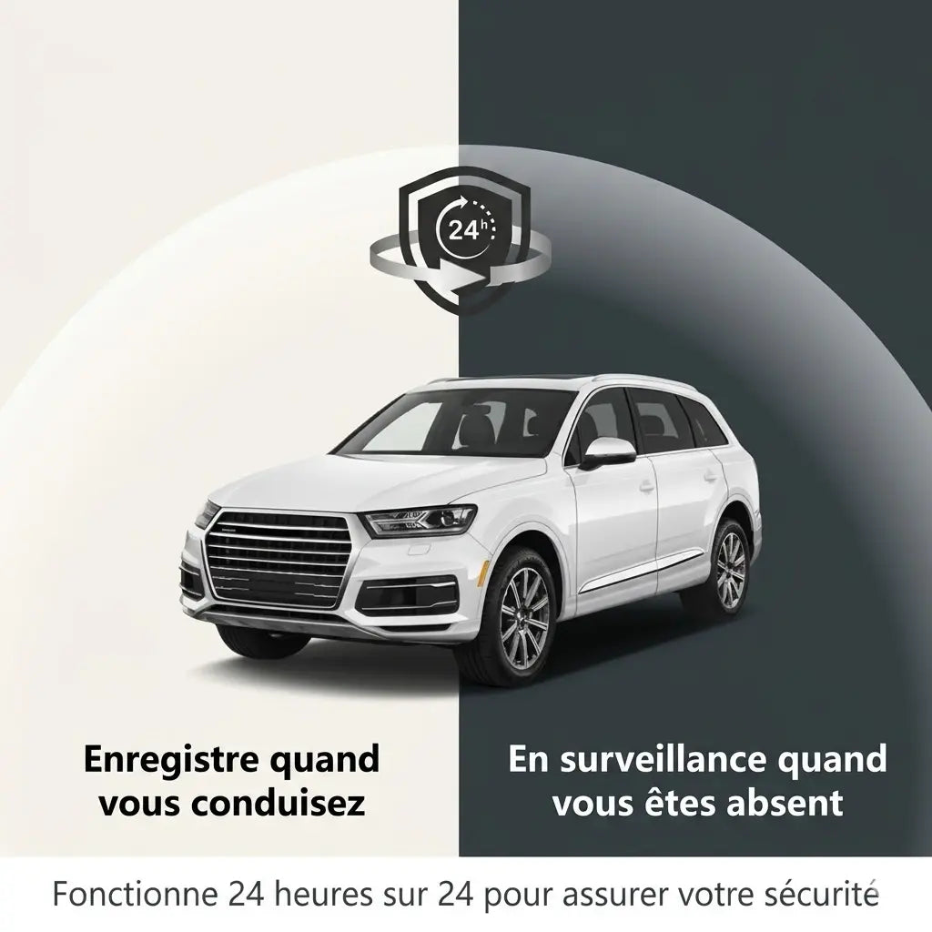 Dashcam Voiture 1080P HD avec Écran - Vision Nocturne & Capteur de Choc