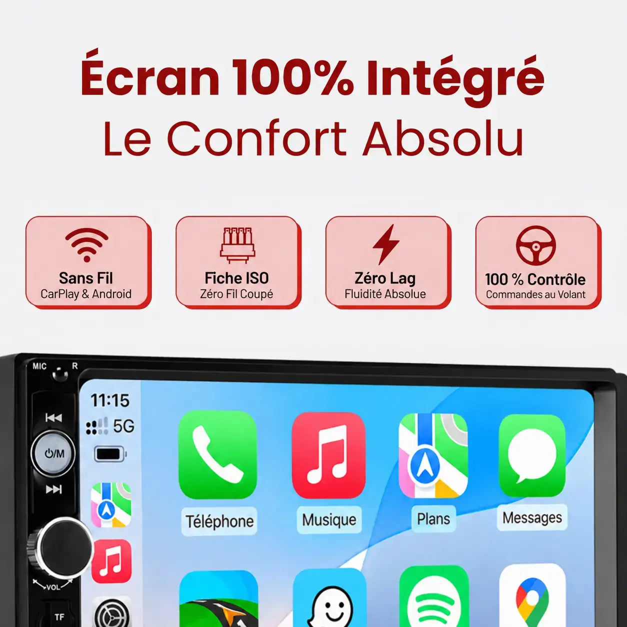 Autoradio 2 DIN Carplay & Android Auto
