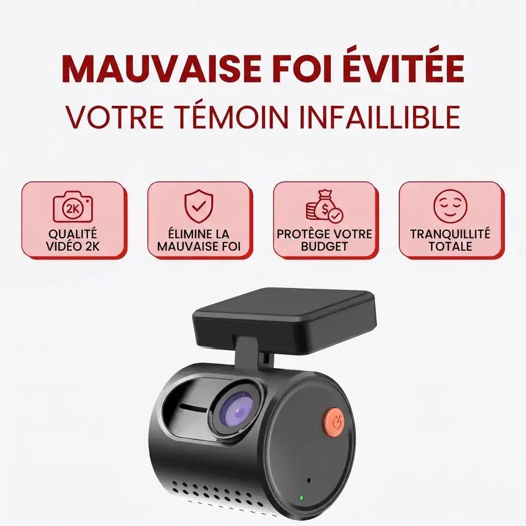 Dashcam Voiture 2K Caméra Embarquée