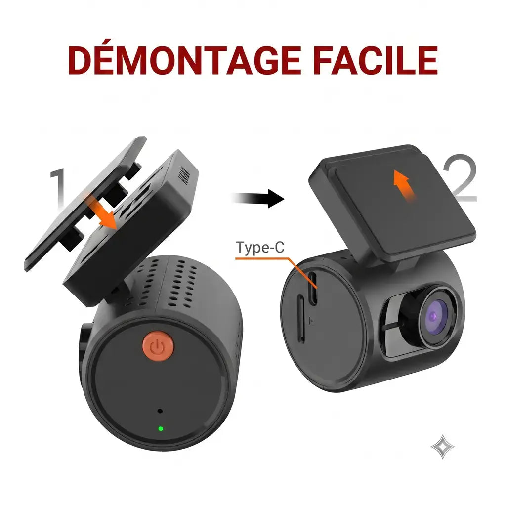 Dashcam Voiture 2K Caméra Embarquée