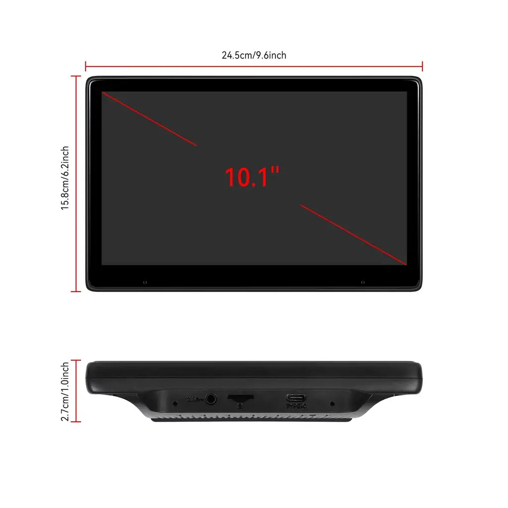 Écran Appuie-Tête Voiture 10'' Tablette Tactile Carplay & Android Auto