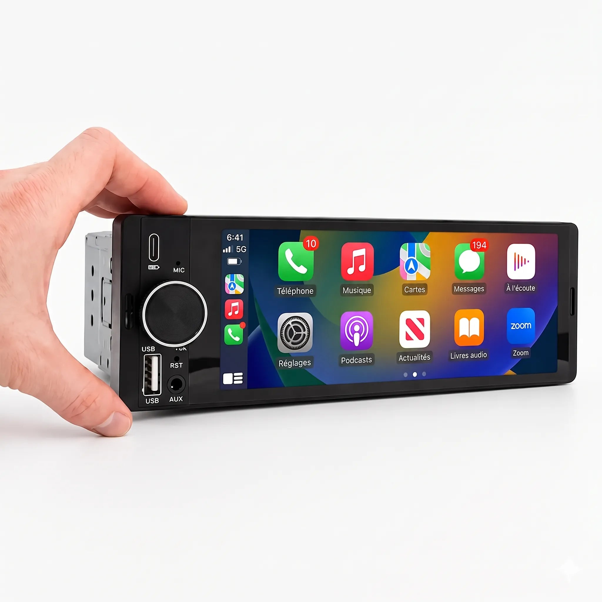 Autoradio 1 DIN Carplay & Android Auto