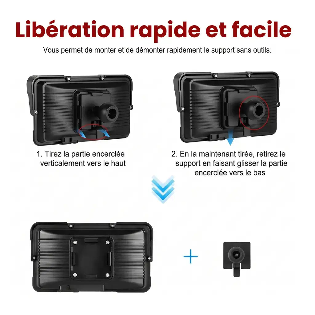 Écran Moto 5'' Étanche Carplay & Android Auto