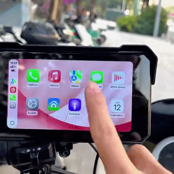 Écran Moto 5'' Étanche Carplay & Android Auto